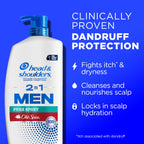 Head & Shoulders Old Spice Pure Sport 2-in-1 Anti-Dandruff Shampoo and Conditioner Twin Pack, 72-Hour Protection, 31.4 fl oz Each