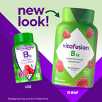 Vitafusion Vitamin B12 Gummies | 1000 mcg | 140 Adult Gummy Vitamins | for Women & Men | Raspberry Flavor | Gluten and Dairy Free Supplement (Pack of 2)
