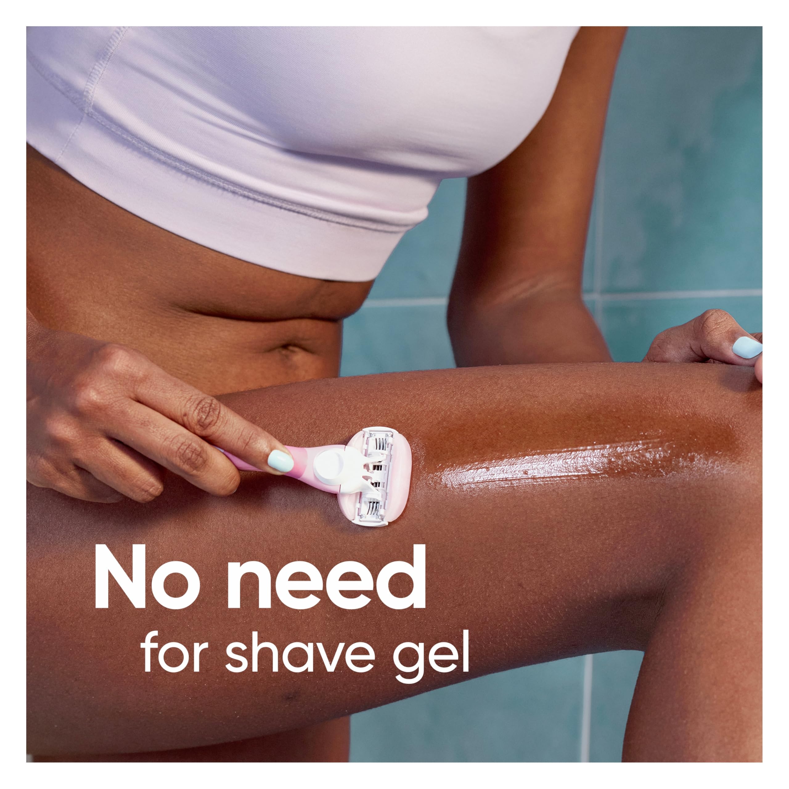 Gillette Venus ComfortGlide White Tea 4 count, with Gillette Venus ComfortGlide plus Olay 2 count, Women's Razor Blade Refills