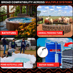 Swimables 3/8" and 1/2" Pool Auto Fill Float Valve Replacement | Includes Adapter From 3/8 Inch to 1/2 Inch | Compatible with Most Water Float Valve For Water Tank and Pool Water Leveler Auto Fill