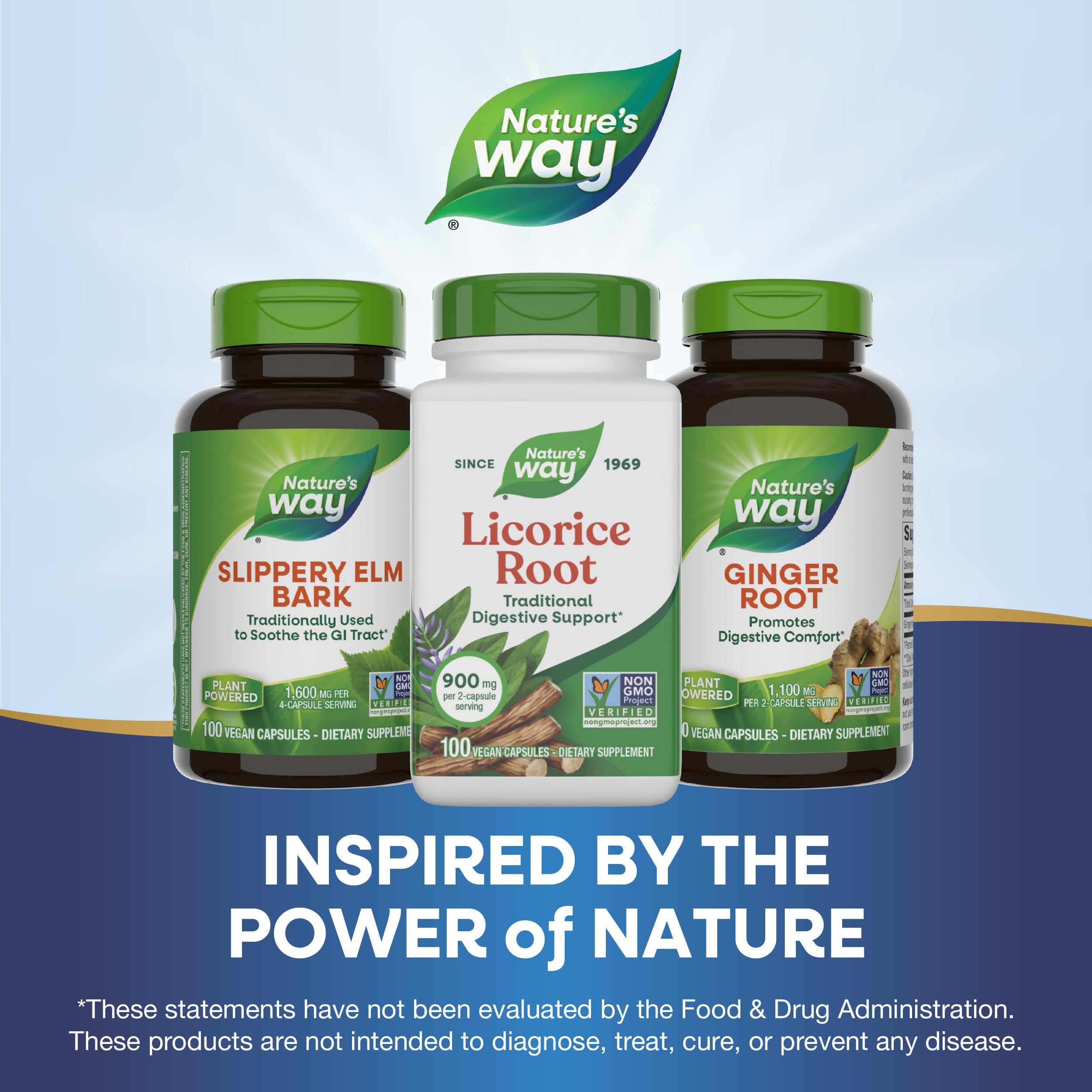 Buy now Nature's Way Licorice Root, Traditional Digestive Support Supplement*, 900 mg per 2-Capsule Serving, Non-GMO Project Verified, 100 Vegan Capsules (Packaging May Vary) at indiglob india