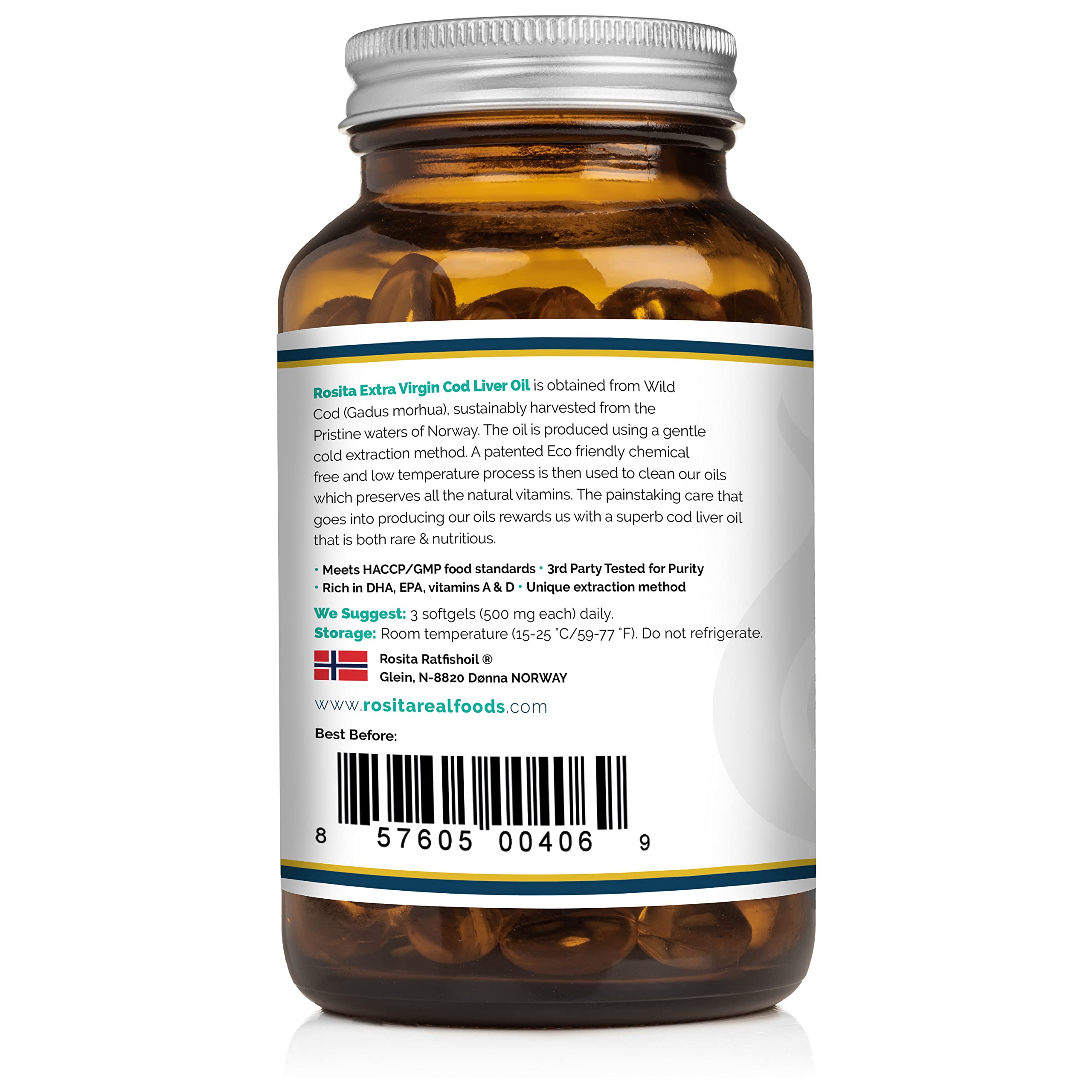 Rosita Extra Virgin Cod Liver Oil Softgels