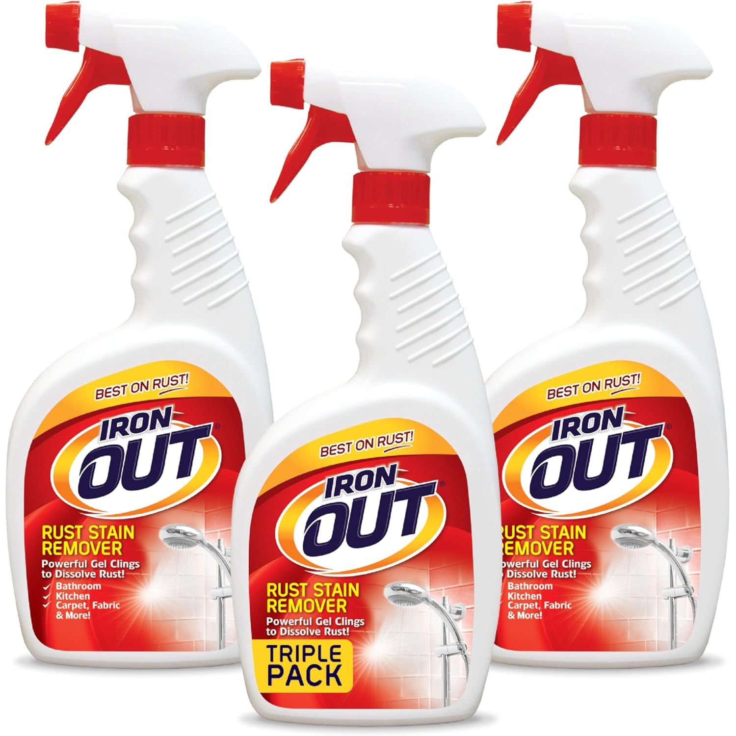 Buy now Iron OUT Rust Stain Remover Spray Gel, Remove Rust Stains in Bathrooms, Kitchens, Laundry, and Outdoors, Made in the USA, 24 Ounces 24 Fl Oz (Pack of 3) Spray Gel at indiglob india