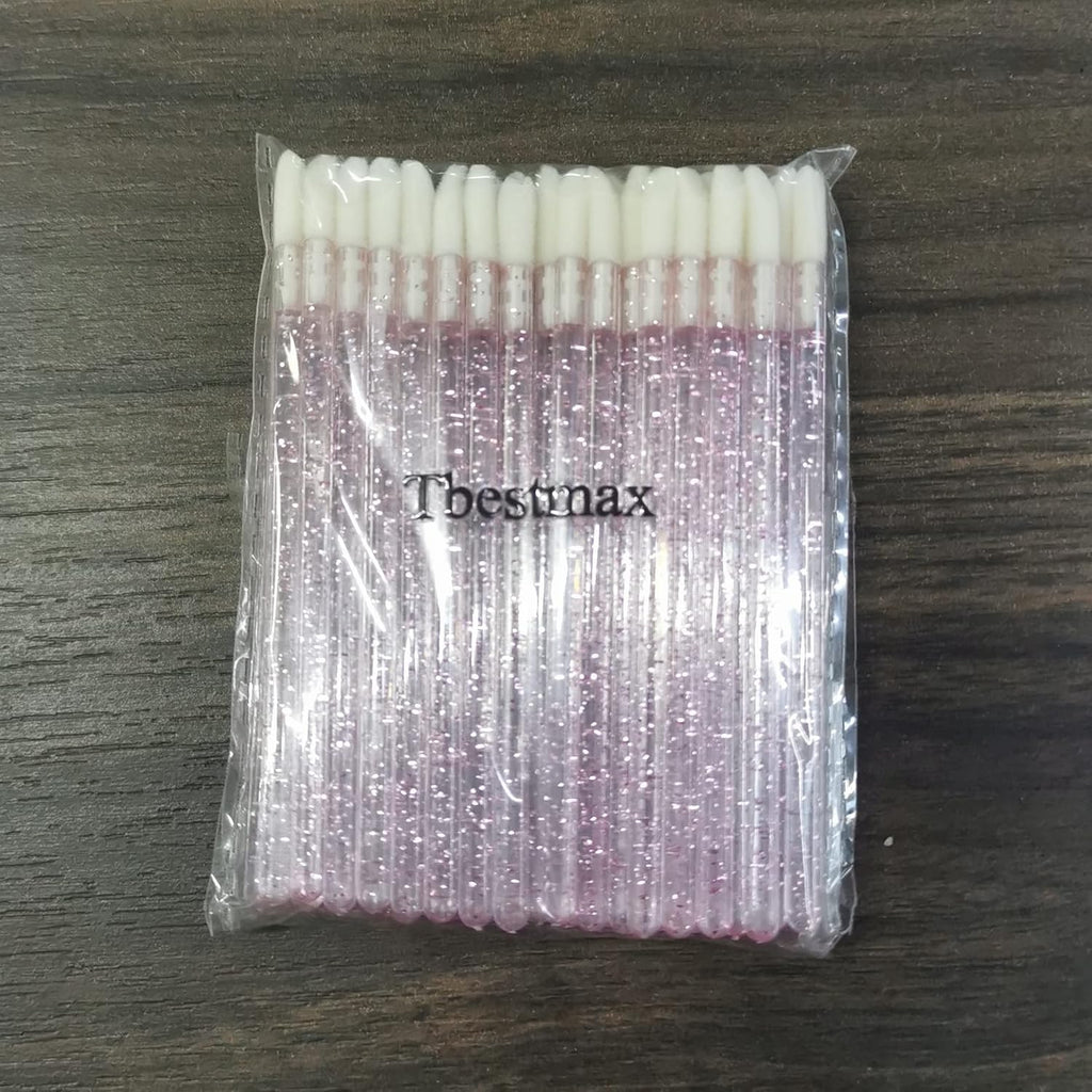 Buy now 100 Disposable Lip Brushes, Lipstick Applicator, Lip Gloss Wands Pink Tbestmax at indiglob india