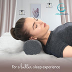 Buy now AllSett Health Round Cervical Roll Cylinder Bolster Pillow with Removable Washable Cover, Ergonomically Designed for Head, Neck, Back, and Legs, Grey at indiglob india