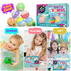 Bath Bombs for Kids with Surprise Toys Inside, 12pcs Bubble Fizzy Bath Bomb