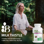 Bronson Milk Thistle Silymarin Marianum & Dandelion Extract, 120 Capsules | 2-in-1 Liver Cleanse, Health, Detox & Antioxidant Support, Non-GMO, Gluten-Free, Soy-Free