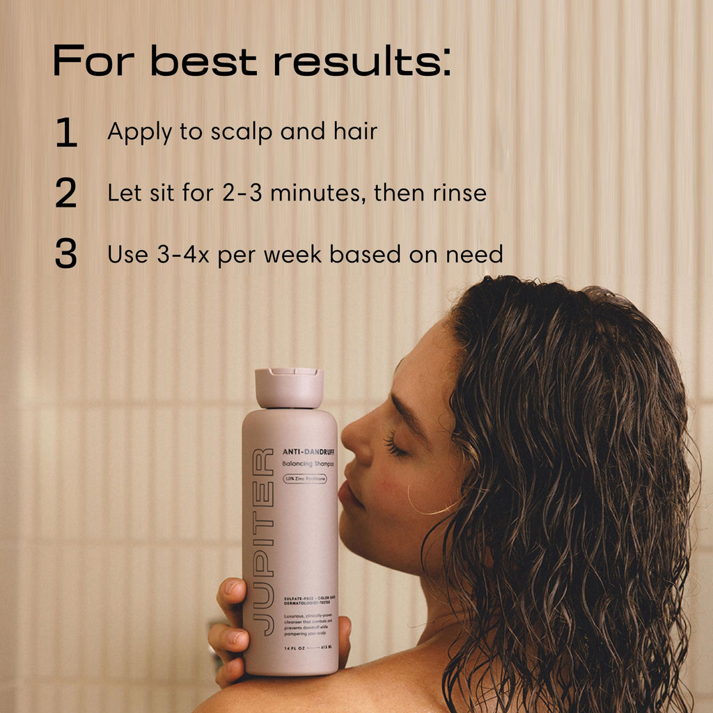 Jupiter Anti Dandruff Shampoo - Shampoo for Men & Women for Flaky, Itchy, Oily, & Dry Scalp - Nourishes Scalp and Reduces Breakage & Flakes - Color-Safe, Sulfate-Free, Paraben-Free - 2 Pack