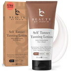 Beauty by Earth Self Tanner - USA Made with Natural & Organic Ingredients | Moisturizing Self Tanning Lotion with Aloe Vera & Coconut for a Natural Glow, Streak-Free Fake Tan (Medium)