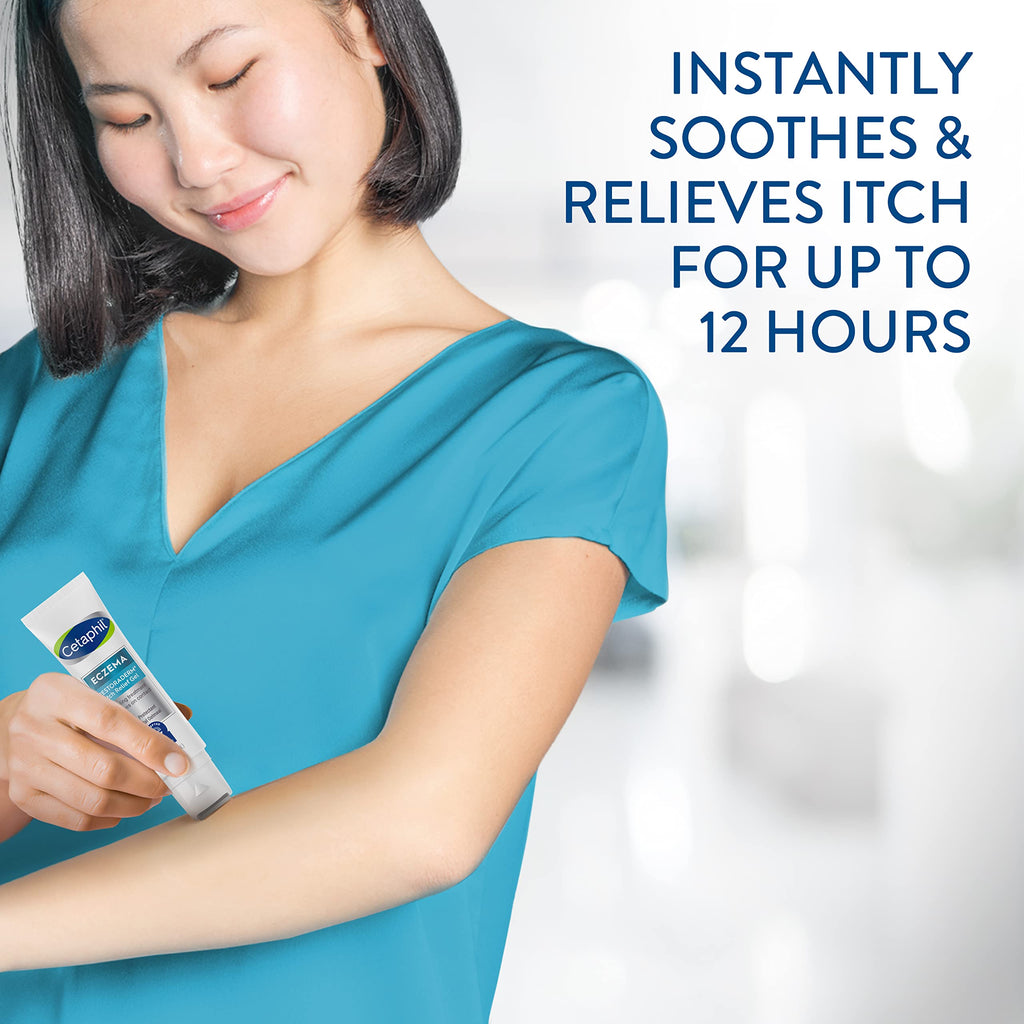 Buy now CETAPHIL ECZEMA RESTORADERM Itch Relief Gel, For Eczema Prone Skin, 2 fl oz, Instantly Soothes, 12 Hour Itch Relief, 0.5% Skin Protectant Colloidal Oatmeal, Steroid Free at indiglob india