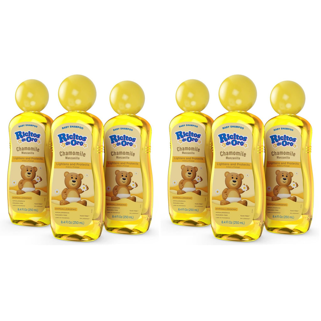 Ricitos de Oro Chamomile Baby Shampoo, Hypoallergenic Tear Free Baby Shampoo with Chamomille Extract; 8.4 Fl Oz