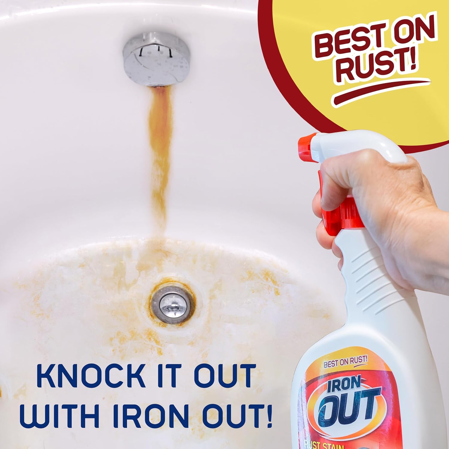 Buy now Iron OUT Rust Stain Remover Spray Gel, Remove Rust Stains in Bathrooms, Kitchens, Laundry, and Outdoors, Made in the USA, 24 Ounces at indiglob india