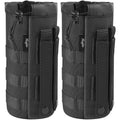 Buy now Molle Water Bottle Holder, Upgraded 1000D Nylon Tactical Molle Water Bottle Pouch, Sports Water Bottle Bag Bottom Mesh Lining Hydration Carrier for Camping, Climbing, Hiking and Travelling Black-2pack at indiglob india