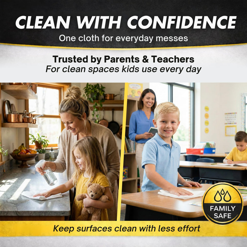 Microfiber Magic Cloth, Streak-Free Glass & Window Cleaning Cloth, 3-Pack