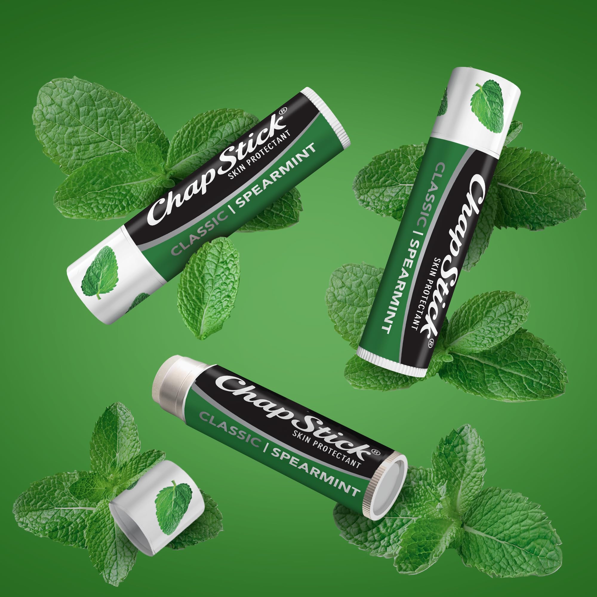 Buy now ChapStick Classic Spearmint Lip Balm Tubes, Spearmint ChapStick for Lip Care, Father's Day Gift - 0.15 Oz x 12 at indiglob india