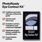 Buy now REVLON PhotoReady Eye Contour Kit, Eyeshadow Palette with 5 Wet/Dry Shades & Double-Ended Brush Applicator, Avant Garde (525), 0.1oz at indiglob india