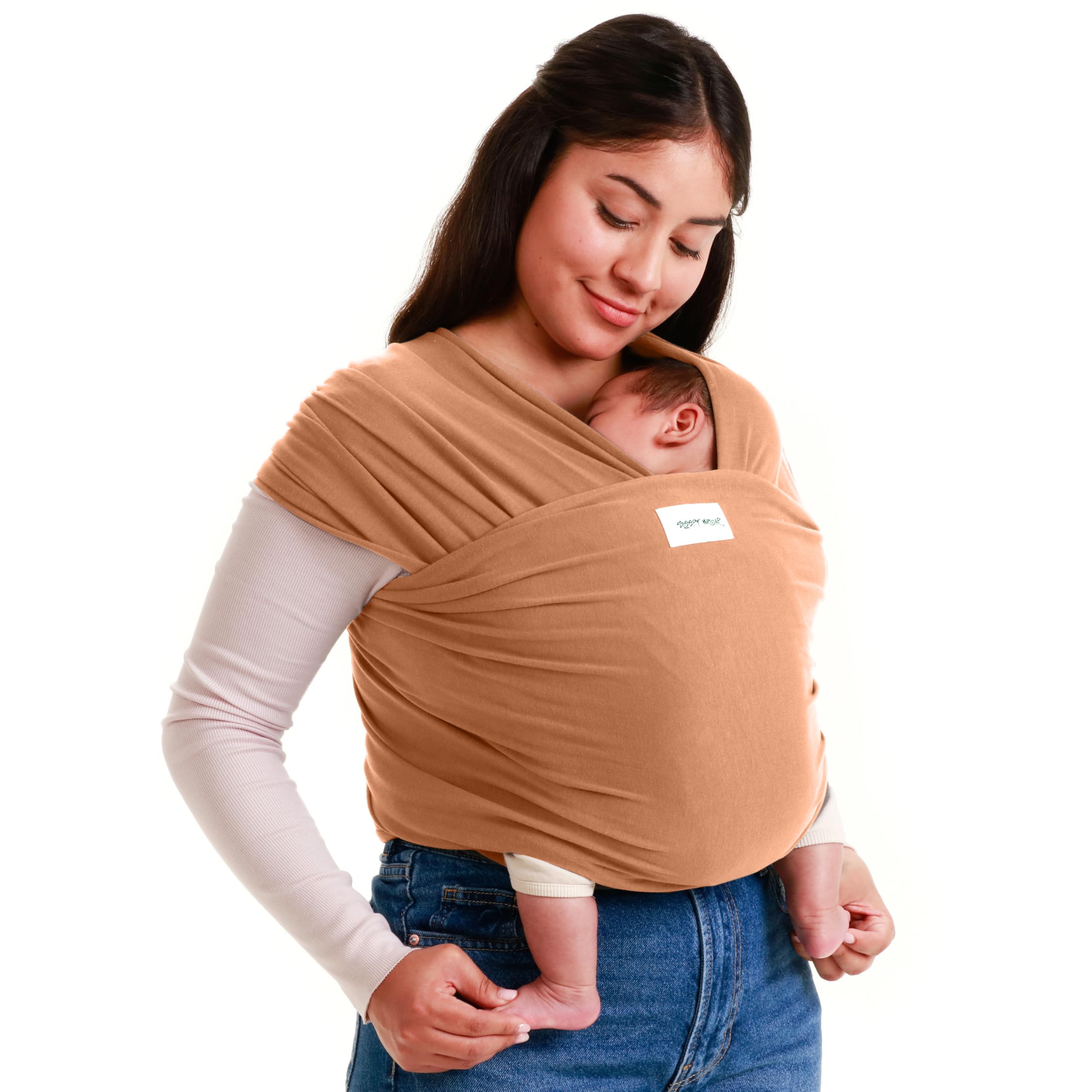 Buy now Sleepy Wrap Stretchy Ergonomic Baby Carrier Sling for Newborns to Toddlers - Hands-Free Lightweight Baby Wrap 7-35 lbs (Dark Gray) Poly-Spandex Blend Cinnamon at indiglob india