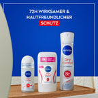 NIVEA Women Dry Comfort Roll-On Antiperspirant Deodorant 50 ml (1.69 fl oz), Alcohol-Free Formula, Gentle Fragrance, Daily Underarm Care, Compact Travel Size, Dermatologically Tested