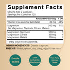 NatureBell Triple Magnesium Complex, Glycinate Citrate Malate, 240 Capsules | 1,000 mg Blend Per Serving. 3-in-1 Chelated Magnesium Supplement with Vitamin C. For Women & Men. Filler Free, Non-GMO.