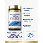 Carlyle Magnesium Zinc and Vitamin D3 | 90 Capsules