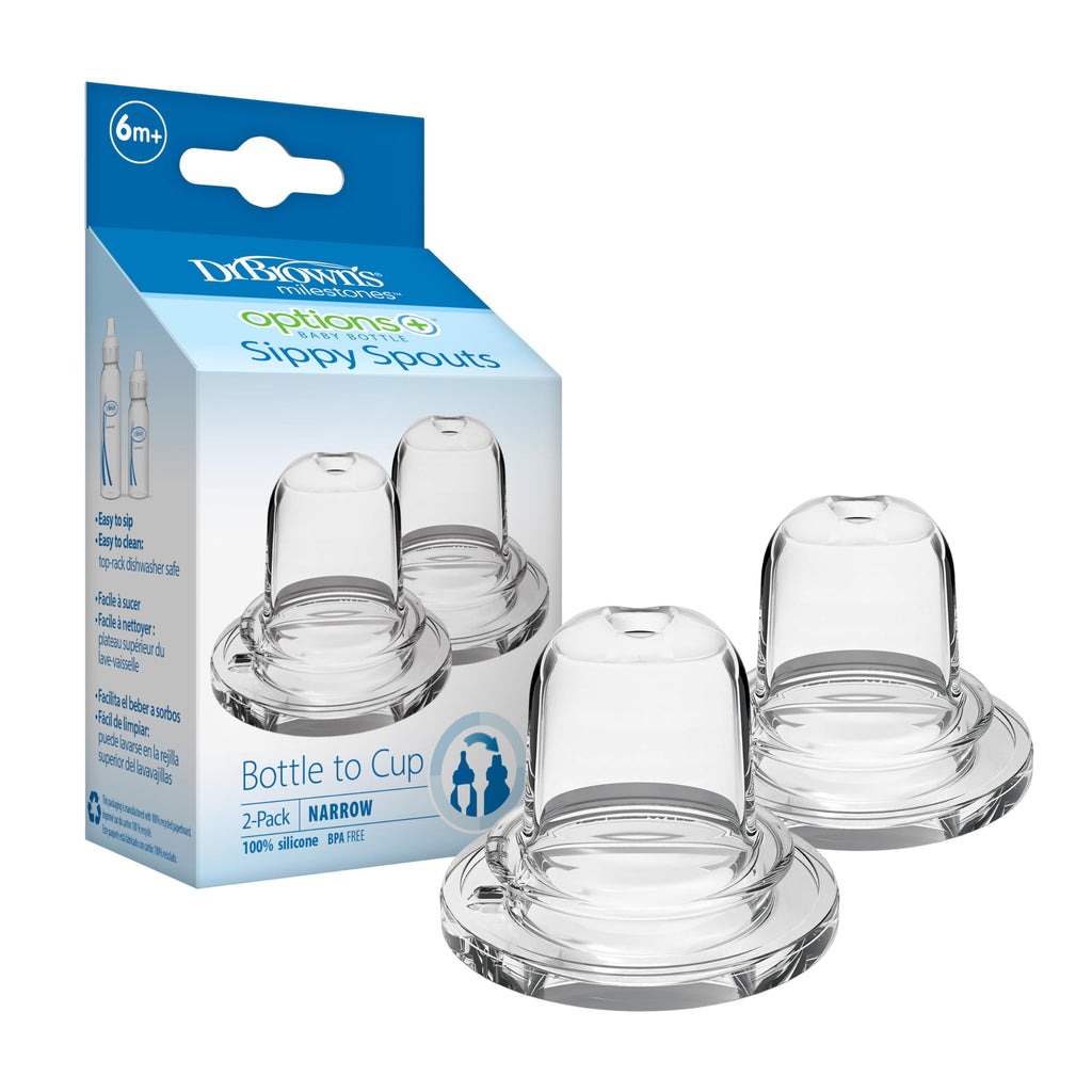 Dr. Brown's Milestones Options+ Narrow Sippy Spouts, 6m+, 2-Count