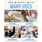 Naturally Mined Epsom Salt Bath and Foot Soak, Unscented Pure Magnesium Sulfate, 5lb