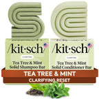 Buy now Kitsch Clarifying Tea Tree Shampoo and Conditioner Set â€“ Shampoo & Conditioner Bar for Women and Men, Scalp & Oil Control Hair Care â€“ Free of Paraben, Sulfate & Silicone â€“ Made in USA - 2 pcs at indiglob india