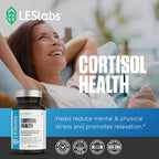 LES Labs Cortisol Health Stress & Sleep Support Supplement, 60 Capsules | Cortisol & Stress Support, Sleep & Relaxation, Ashwagandha, Magnesium, Rhodiola, Phosphatidylserine, Magnolia Bark, Non-GMO