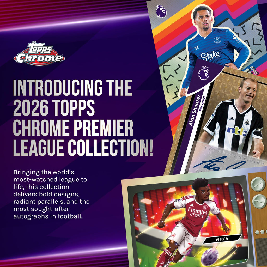 2026 Topps Chrome Premier League Soccer - Factory Sealed - Value Box