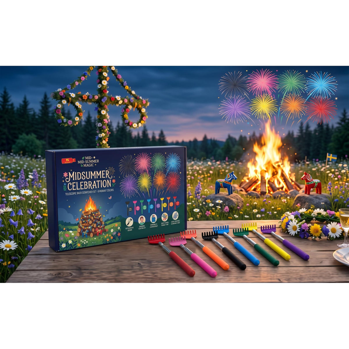 8-Piece Gift Box Set Retractable Back Scratchers