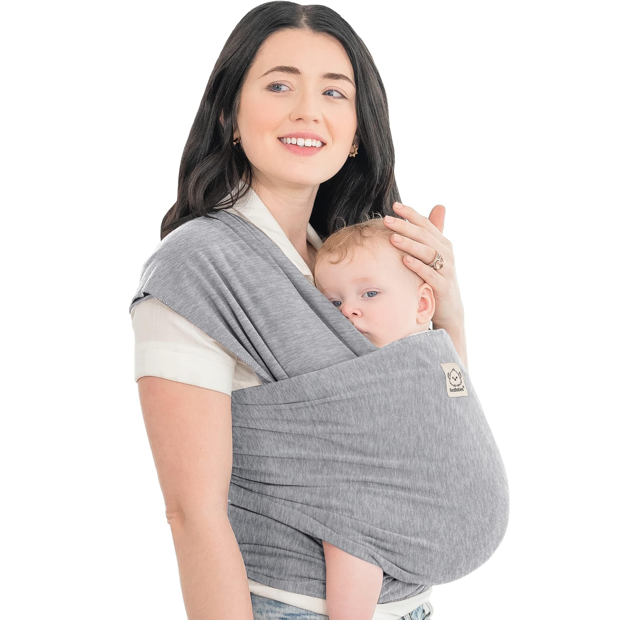 Buy now KeaBabies Baby Wrap Carrier - All in 1 Original Baby Carrier Newborn to Toddler Sling, Easy to Wear, Hands Free Bonding, Lightweight, Breathable Infant Wraps (Classic Gray) at indiglob india