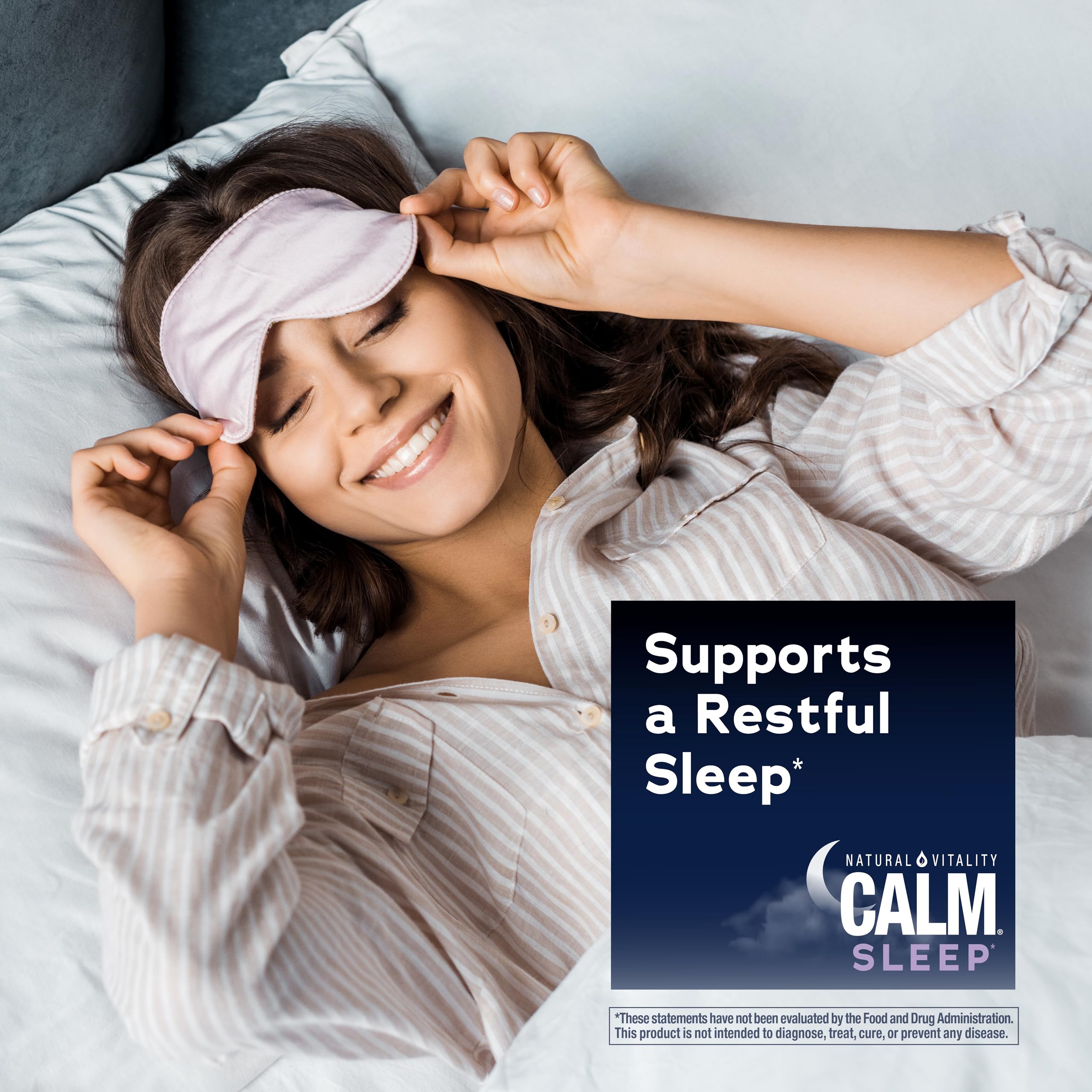 Natural Vitality Sleep Gummies | Magnesium, Melatonin & L-Theanine Formula | Blueberry Pomegranate Flavored Supplement | Vegan, Gluten Free & Non-GMO | 120 Count
