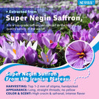 Saffron + Magnesium Glycinate+ Omega-3 - Calm Focus Gummies for Kids 4+, Saffron Extract Supplement w/L-Theanine, Holy Basil, Rosemary, B6, B9,B12, D3 for Happy Mood, Cognition, Nerve, Sugar Free