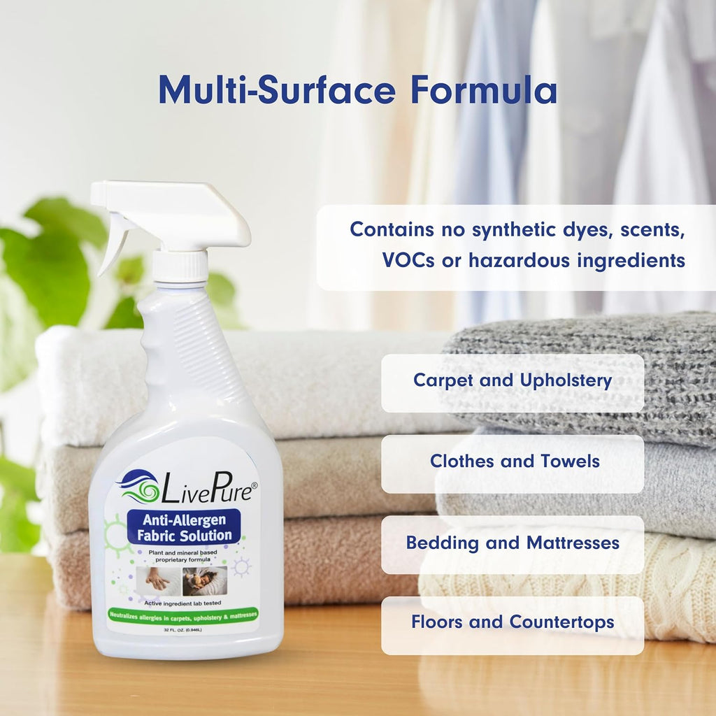 Buy now LivePure Anti-Allergen 32 OZ Fabric Spray for Household Surfaces at indiglob india