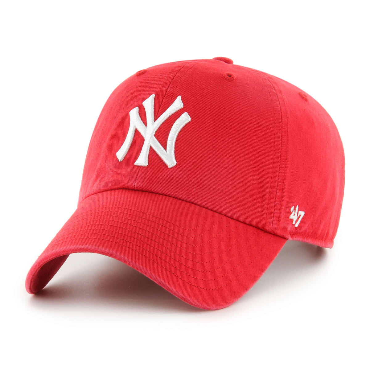MLB New York Yankees Men's '47 Brand Clean Up Cap, Red, One-Size