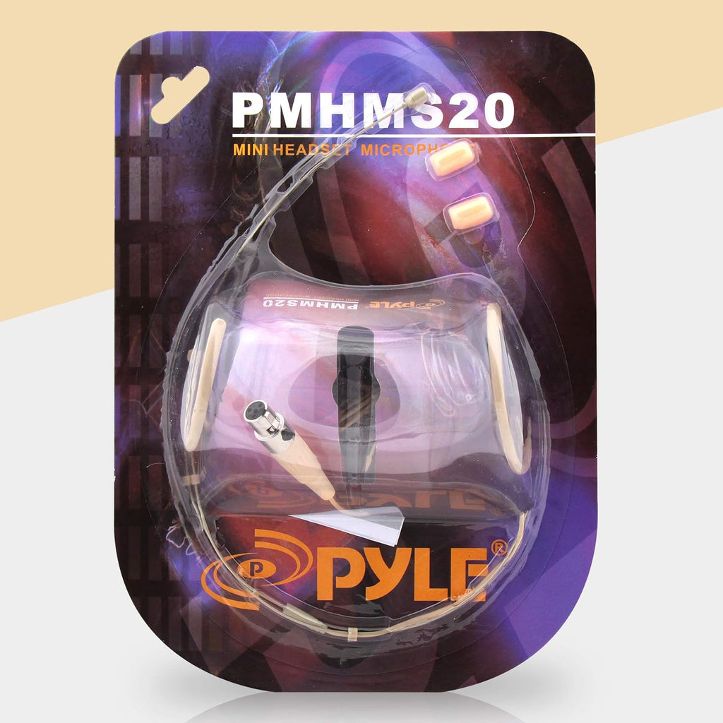 Buy now Pyle Pro Dual Over-Ear Headset Microphone - Professional Hands-Free Omni-Directional Boom Condenser Mic with 4-Pin Mini XLR, 3.9ft Cable, Windscreen - Secure Fit, Pro Audio for Presentations (Beige) at indiglob india