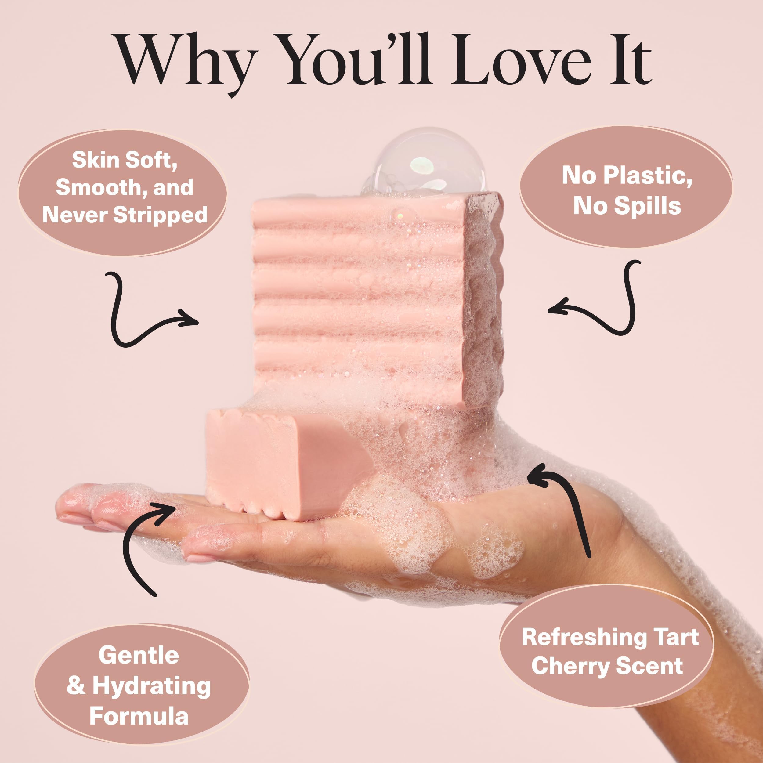 Buy now Kitsch Cleansing Tart Cherry Soap Bar with Refreshing Scent - Eco-Friendly Body Wash Women Love - Cherry Solid Bar Soap for Daily Use - Silicone, Sulfate and Paraben Free, Made in USA - 4oz at indiglob india