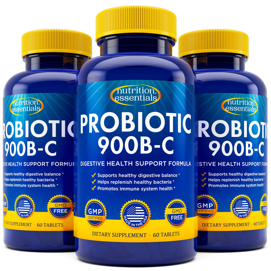 Probiotics for Women and Men - with Lactase Enzyme and Prebiotic Fiber for Digestive Health - 80 Percent + More Potent Supplement for Gut Health Support - Vegan Formula