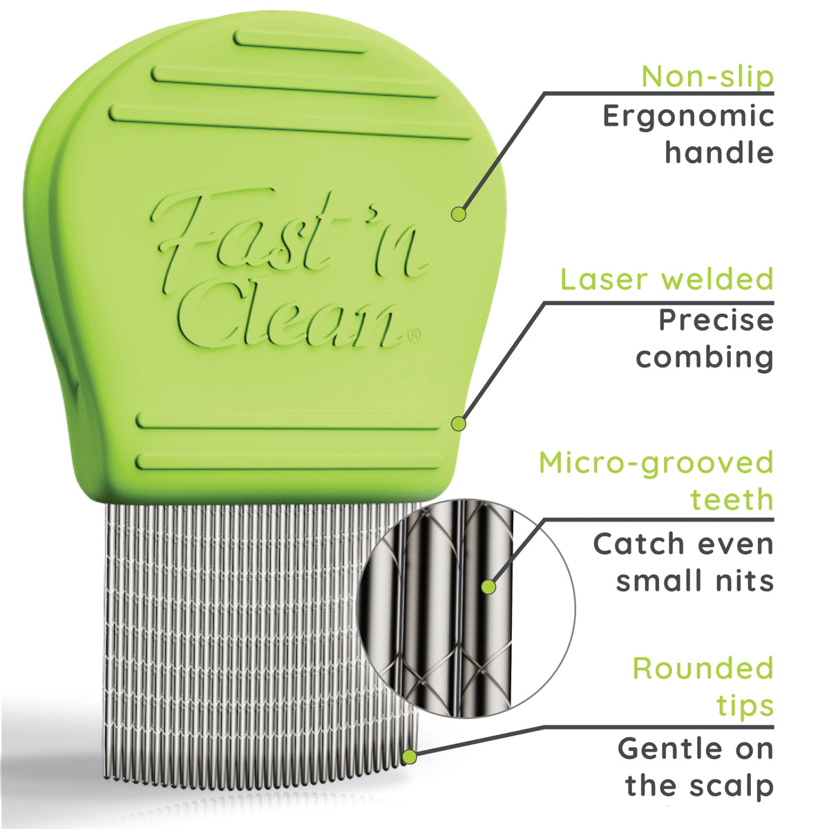 Fast 'n Clean - The Self Cleaning Lice Comb