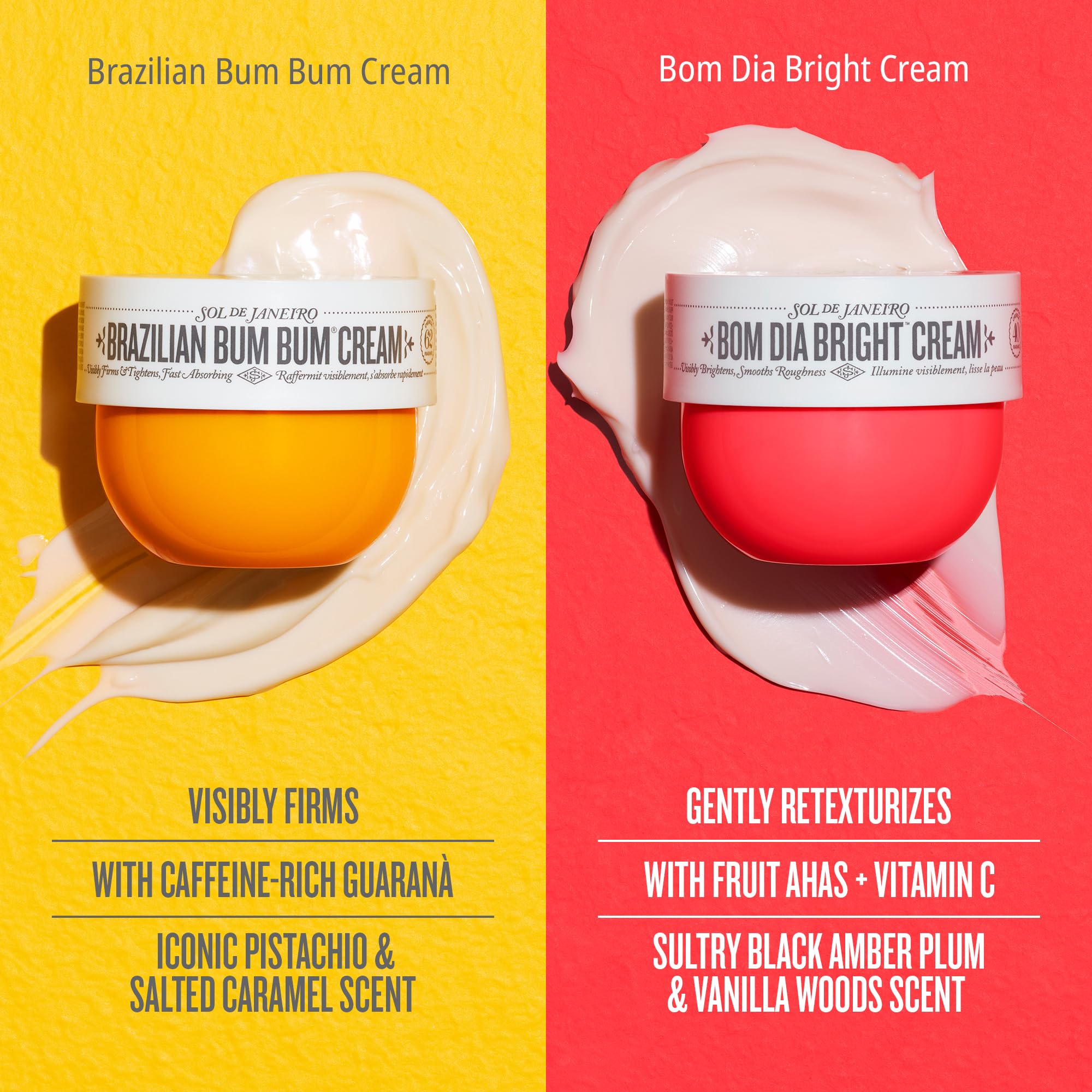 Buy now Sol de Janeiro Mini Body Cream Trial Set - Travel Size Set - Beauty Minis - Brazilian Bum Bum Cream & Bom Dia Bright Cream - 2 Piece Set 25 mL - $24 Value at indiglob india