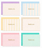 30 Thank You Cards with Matching Color Envelopes, Gold Foil Stickers & Storage Box, 4x6 Inch Thank You Notes, 6 Scalloped-Edge Designs, Blank Inside for Personal & Small Business Use