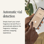 Pura Home 4 Fragrance Diffuser - Adjustable Home Diffuser with LED Light & Automatic Vial Detection - Wi-Fi Device for Personalized Home Scenting Experience - Long-Lasting Aroma