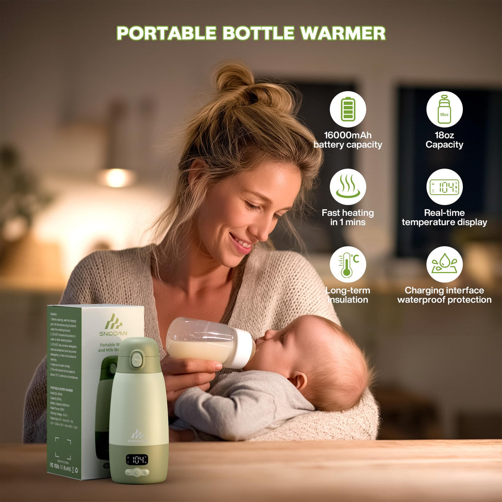 Portable Bottle Warmer for Travel,Fast Heating & Milk Warmer On The Go