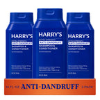 Harry's Anti-Dandruff Men's 2 in 1 Shampoo and Conditioner - 14 oz (3 Pack) | Extra-Strength - Made with 2% Pyrithione Zinc