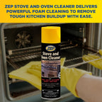 Zep Stove & Oven Cleaner 19 oz (2 Pack) + Blue Microfiber Rag