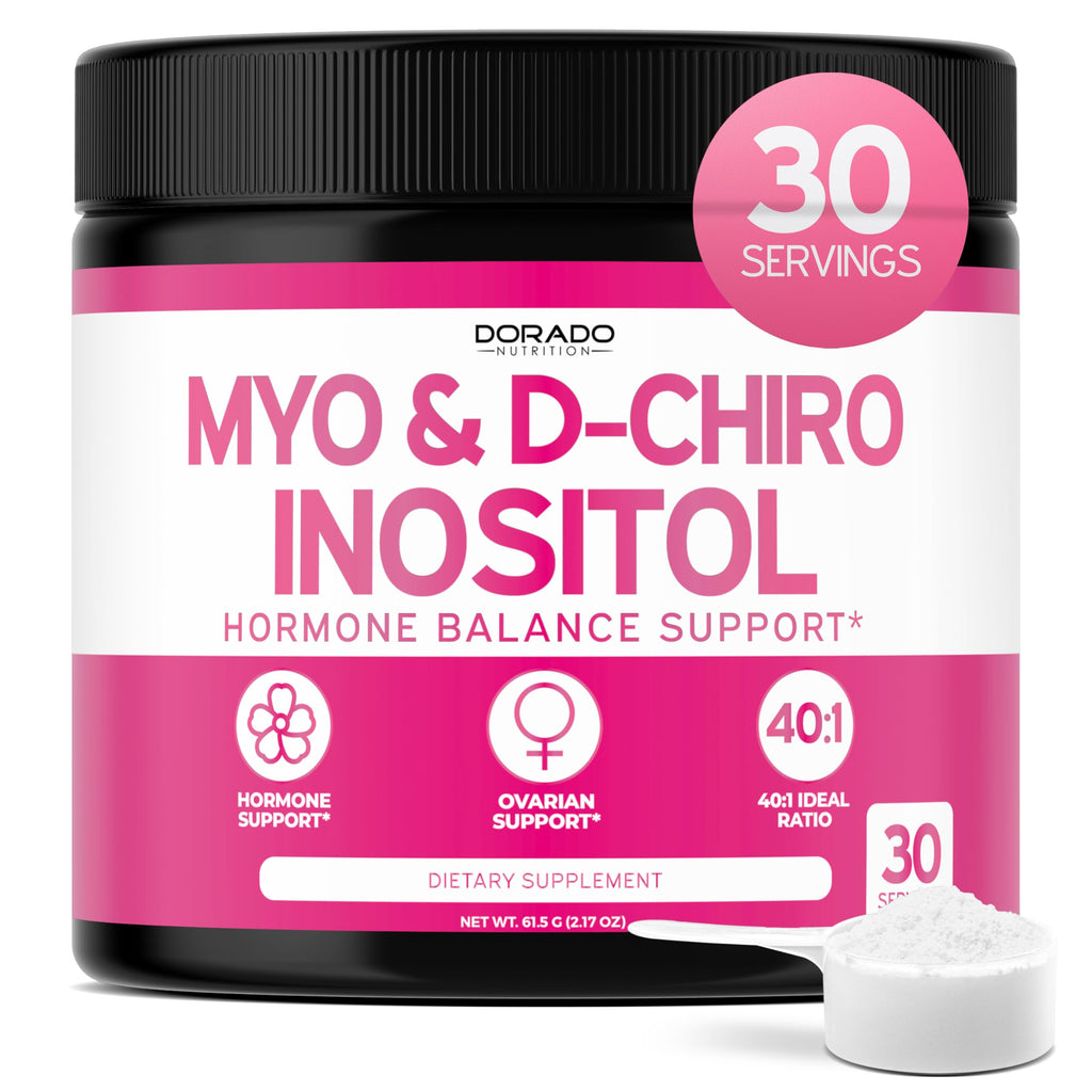 Myo-Inositol & D-Chiro Inositol Supplement For Women (360 Capsules, 2050mg Per Serving Ideal 40:1 Ratio Myo Inositol) Hormone Balance for Women - Third Party Tested, Vegan Safe & USA Made - 360 Count