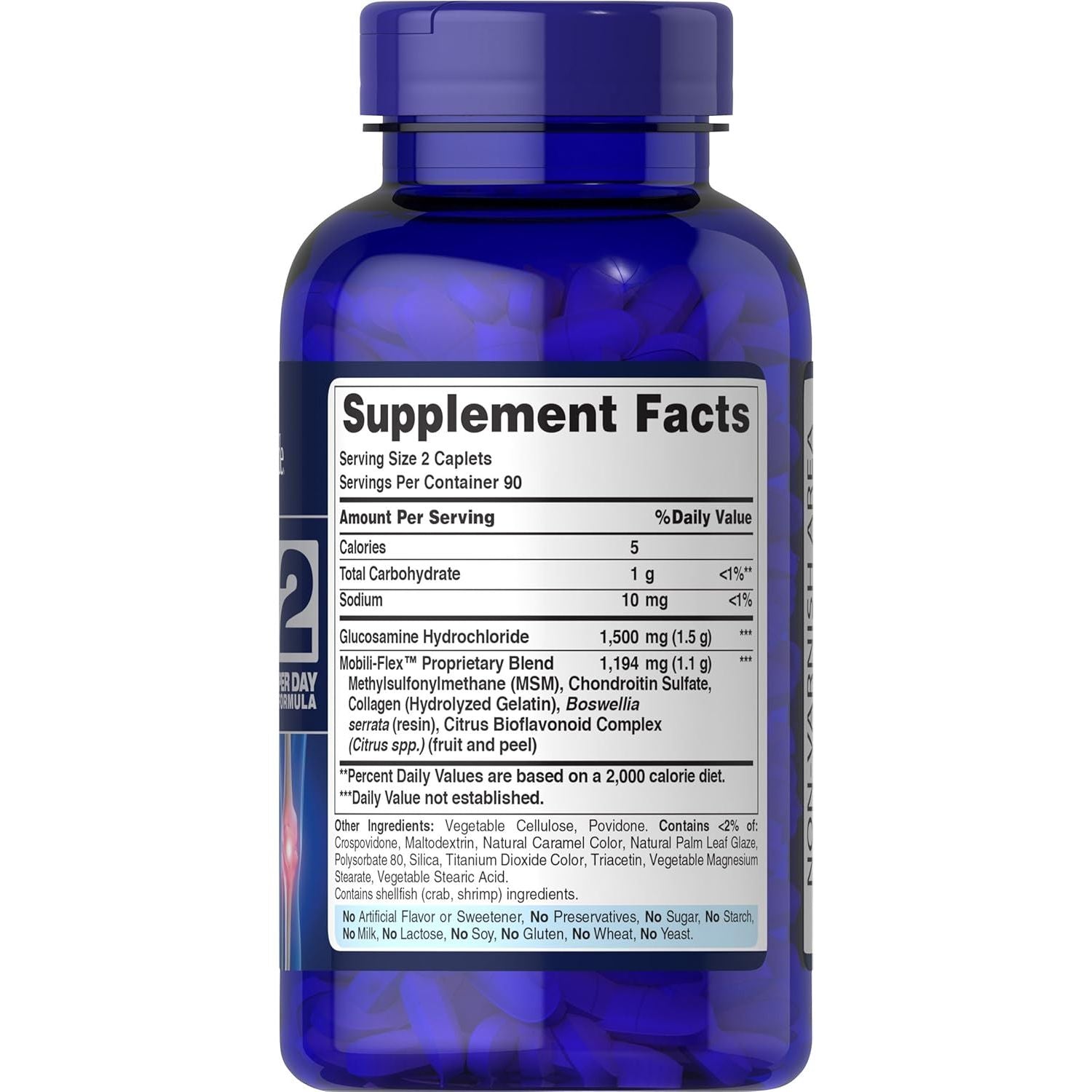 Buy now Puritan's Pride Glucosamine Chondroitin MSM Tablets, 2 Per Day Formula at indiglob india