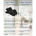Ergonomic Memory Foam Wedge Pillow, 27° Bed Wedge Support, Black