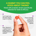 Daily Probiotic Gummies for Women & Men, Berry Flavor, 52 Count, Naturally-Sourced Daily Probiotic + Prebiotic