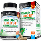 Immune Support Supplement for Adults with Vitamin C and Zinc, 90 Capsules